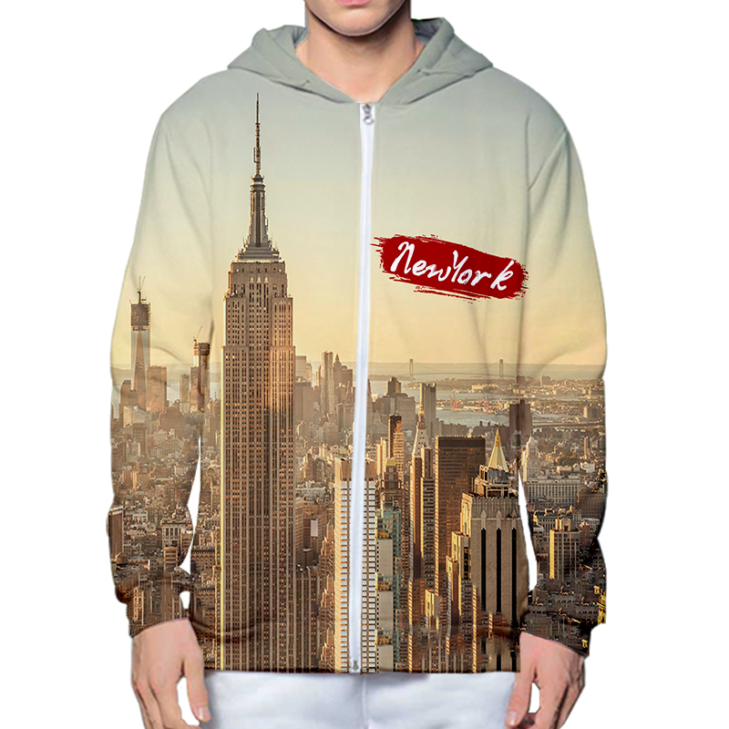 Streetwear Brand New York - الخريف الشتاء 3D مطبوعة مدينة نيويورك