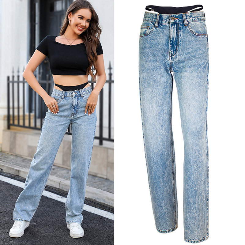 سراويل جينز مستقيمة بخياطة مكو - مراجعة Streetwear Outfit Brand وسعره