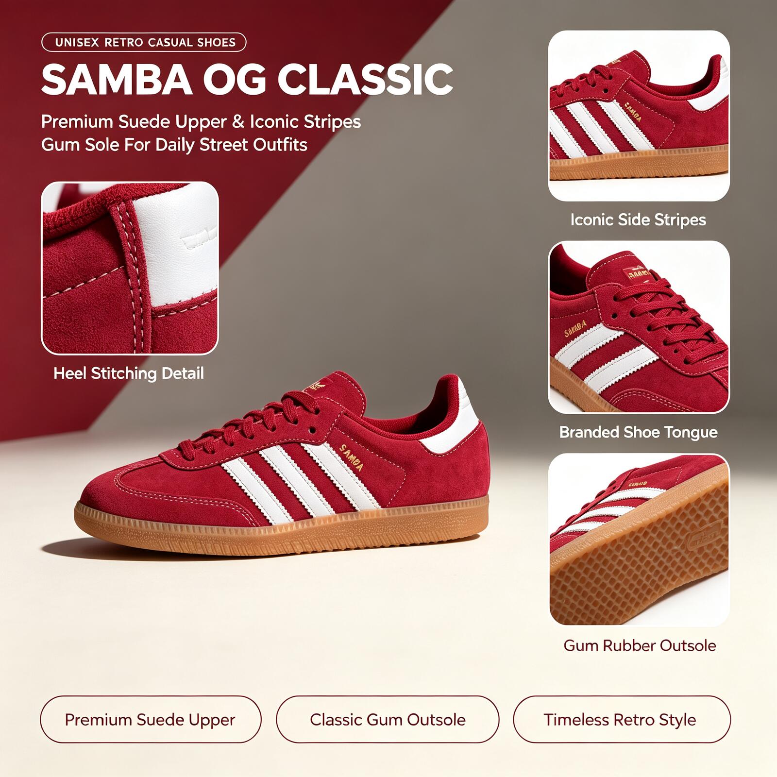 أحذية سامبا أوجي كيه جي 2788 ا - مراجعة Adidas Shoes Samba وسعره
