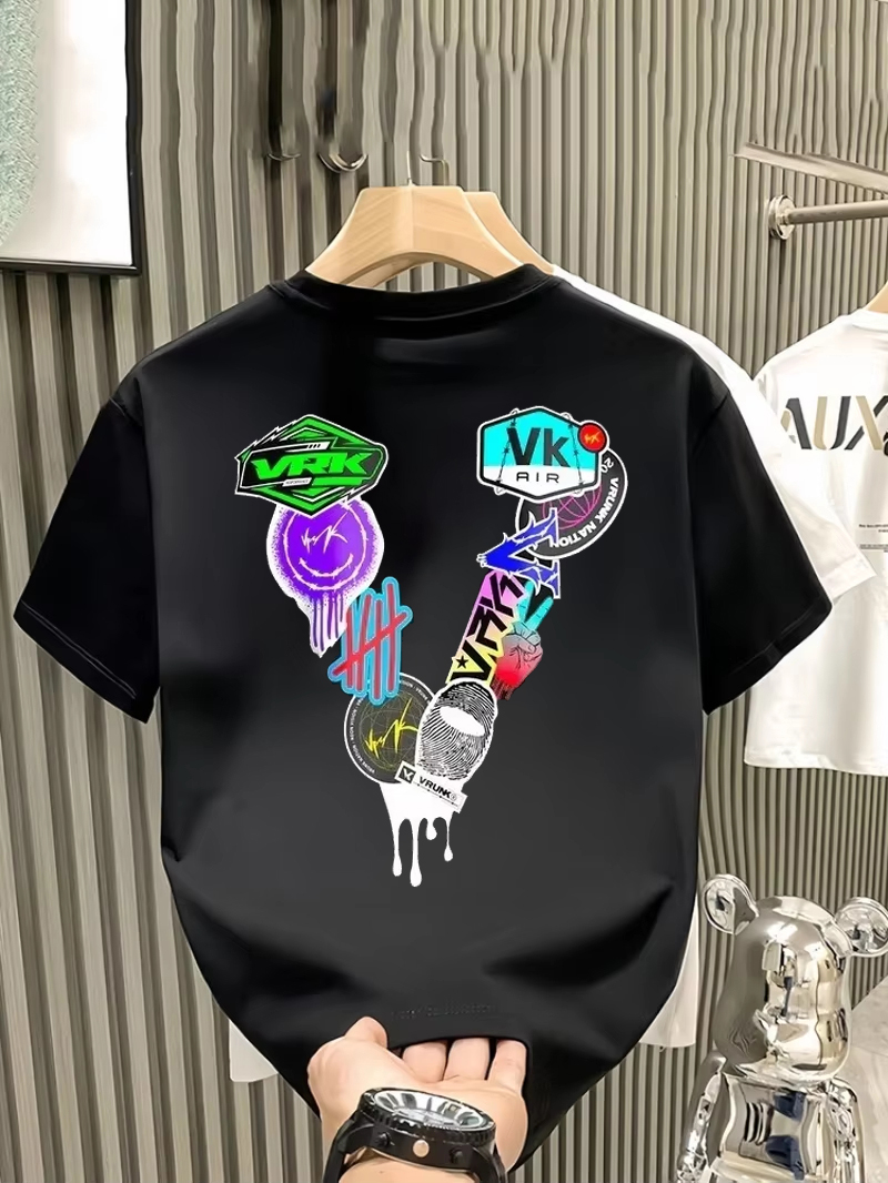 تي شيرت قطني بتصميم ملصقات ورس - مراجعة Streetwear Brand Graphic Designer وسعره